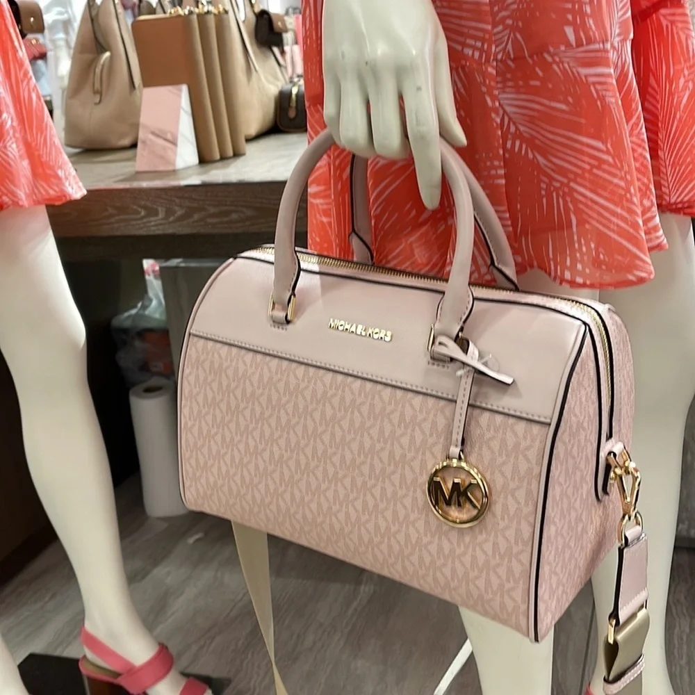 Michael Kors med Duffel Travel - Leather/Coated  Light Powder Blush